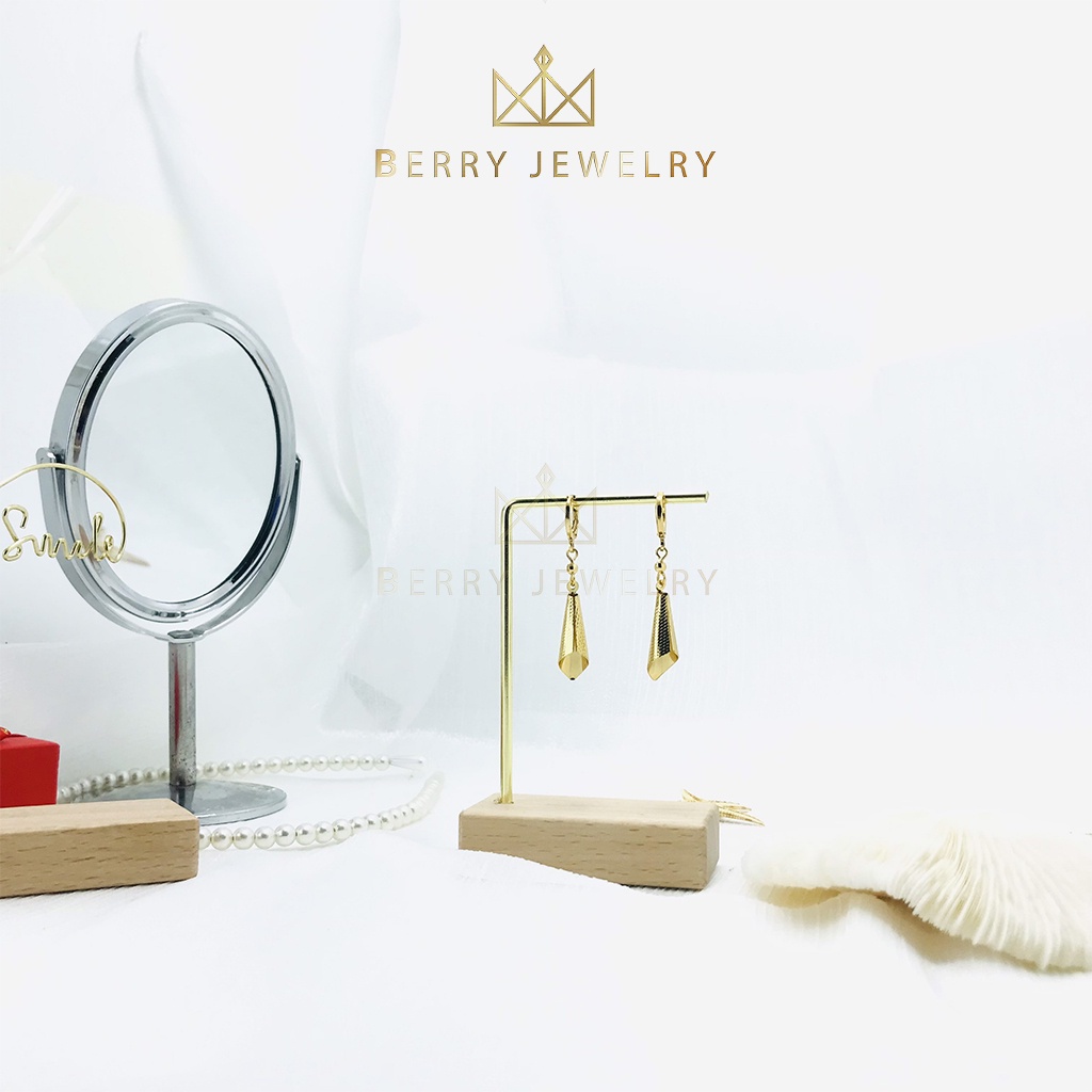 Khuyên Tai Nữ Dáng Cài Tròn Hình Hoa, Bông Tai Xi Mạ Vàng Màu 10k, 18k, 24k Cao Cấp |B20VHT6