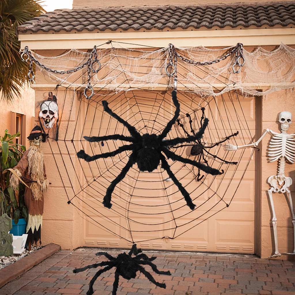 Mạng Nhện Khổng Lồ Màu Đen 150CM Trang Trí Halloween