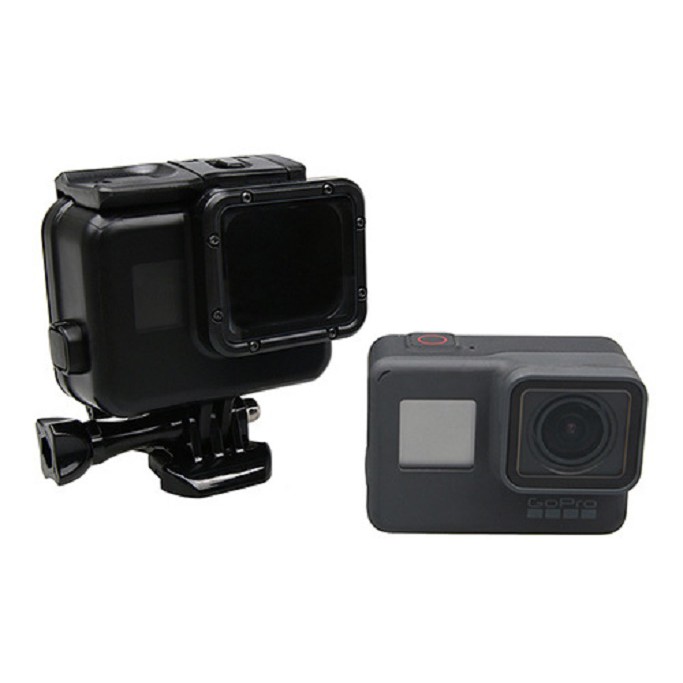 Case chống nước màu đen kèm nắp cảm ứng cho GoPro Hero 7/6/5, GoPro new hero 2018