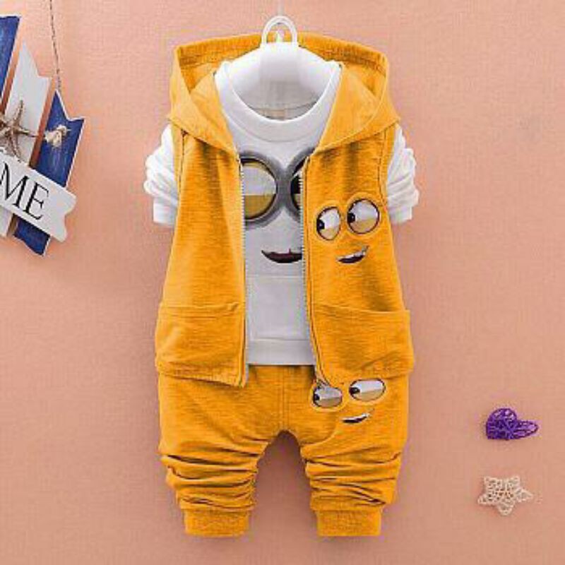 St. Áo Khoác Màu Đỏ Xanh Navy Benhur Minion Dành Cho Trẻ Em