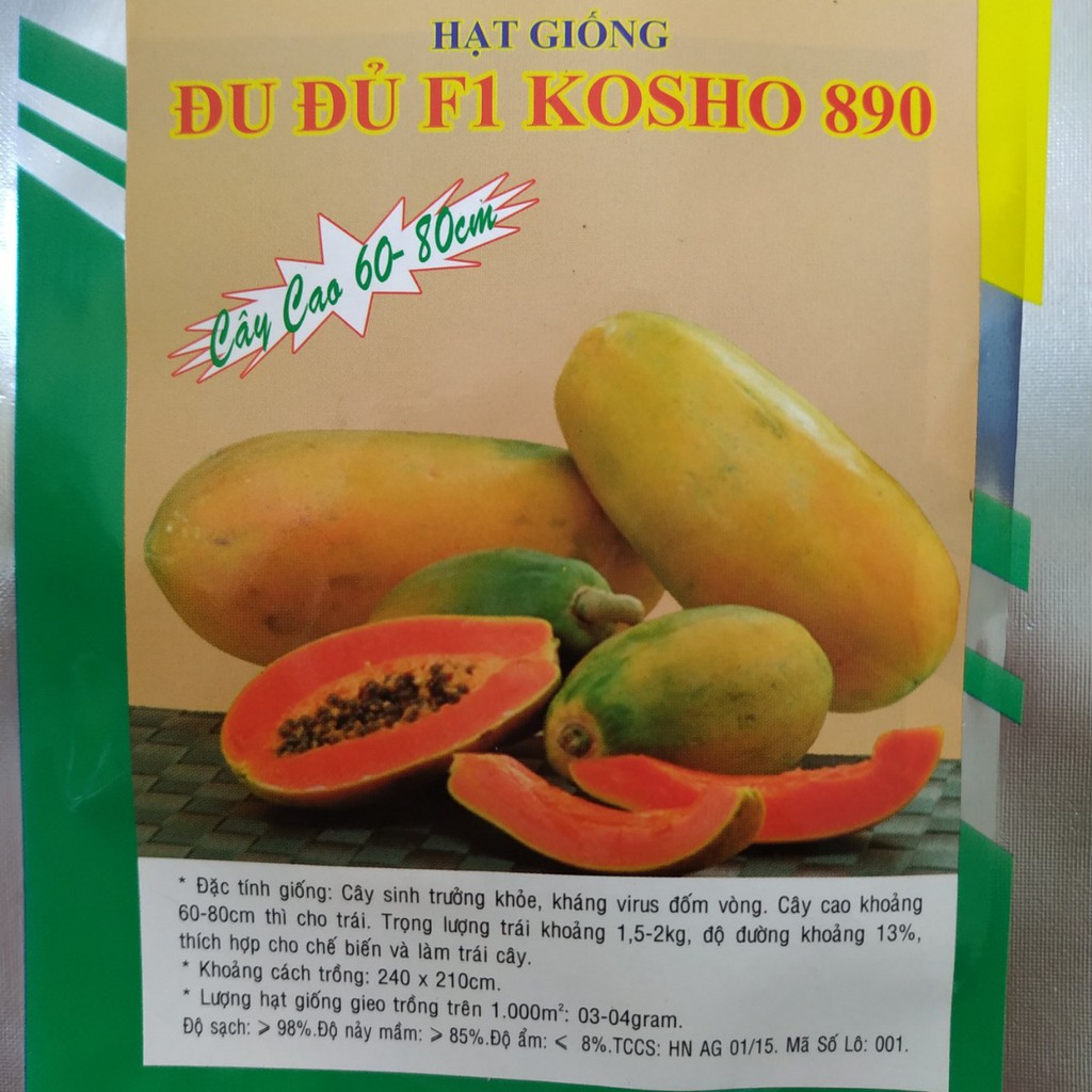 Hạt giống ĐU ĐỦ F1 KOSHO 890