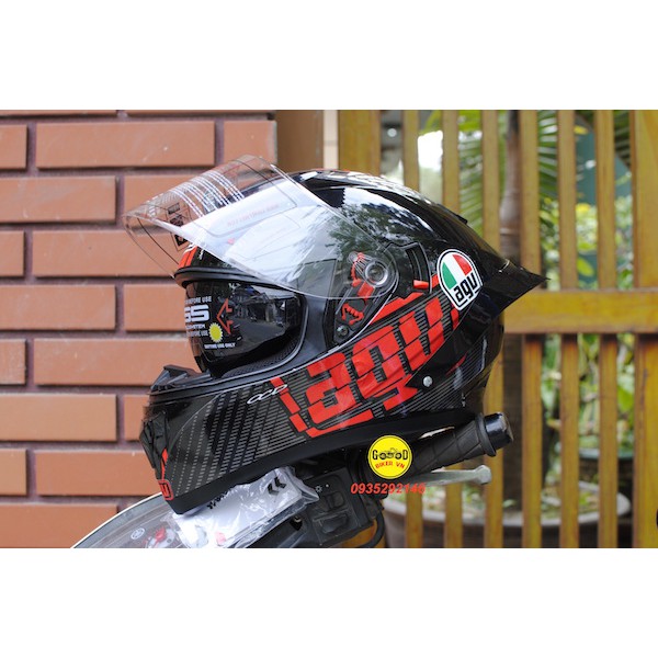 Tem AGV decal dán nón bảo hiểm, laptop, xe máy, nón 3/4 đủ màu,