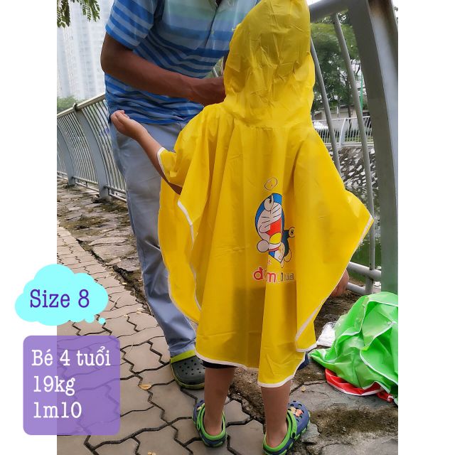Áo mưa Doremon cho bé