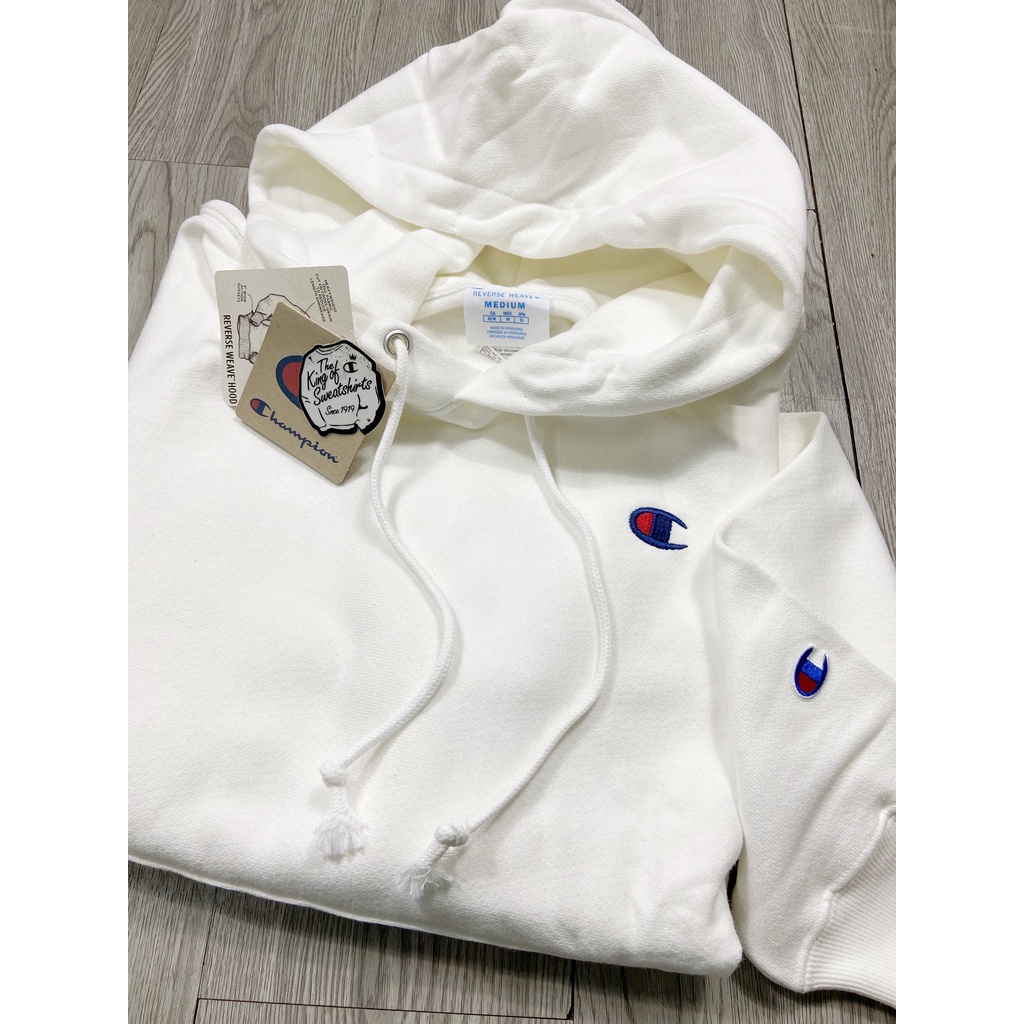 THE AMERICAN BOX Áo hoodie Champion ⚡ authentic ⚡ reverse weave màu trắng