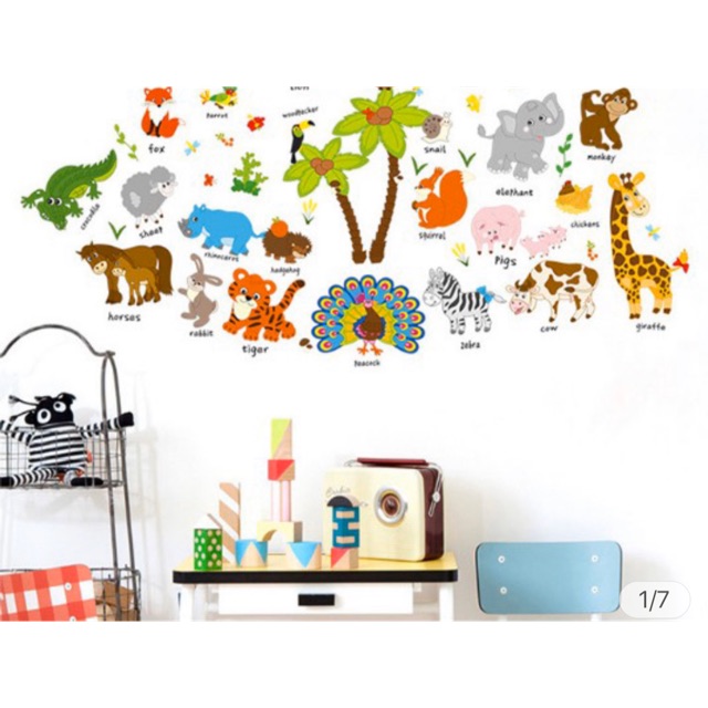 Decal dán tường cho bé - Happy World
