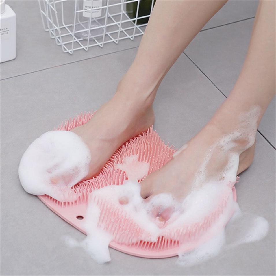 Tấm Silicon Chà Lưng,Chà Chân Có Móc TreoFREESHIPMiếng Silicon Hút Chân Không Cọ Lưng,Cọ Chân Tiện Lợi