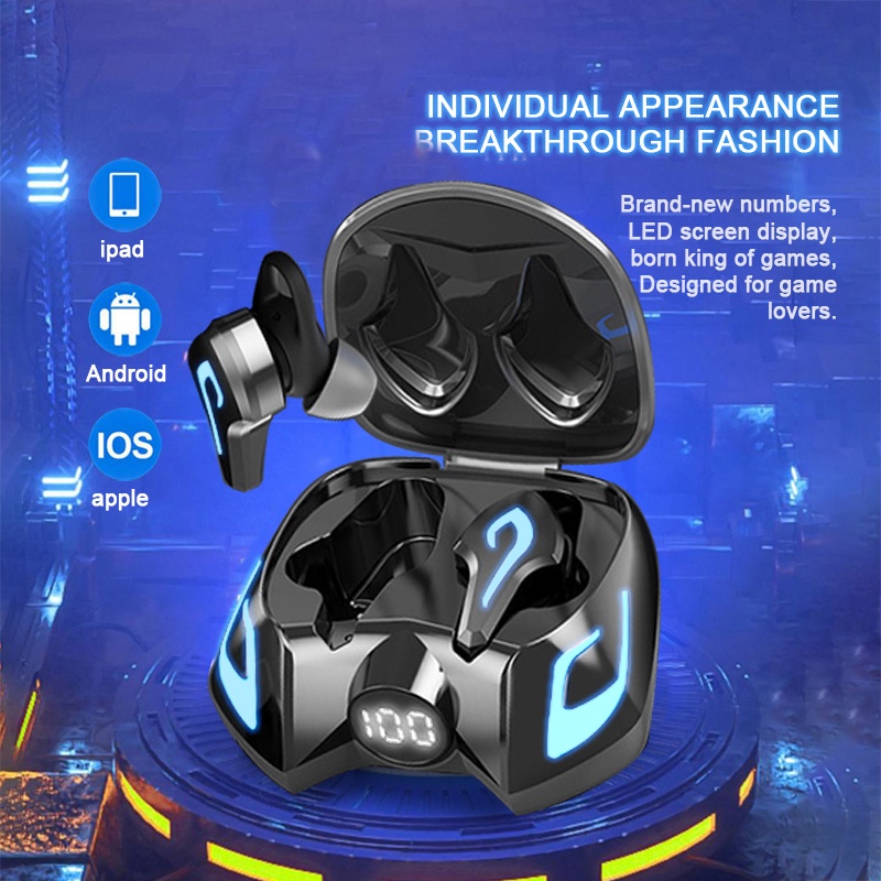 Tai nghe chuyên game K8 PUBG gaming  tai nghr dien thoai có mic， chup tai game thủi， caocấp co mic， audio ko dây TWS true wireless bluetooth headset