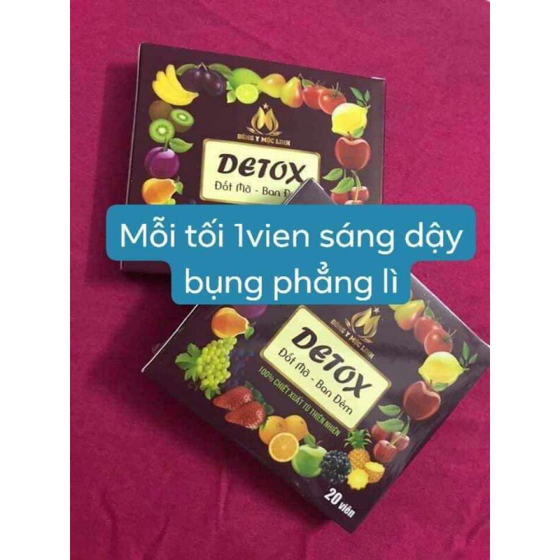 1 hộp Detox Ban đêm Mộc Linh slim X3 20viên