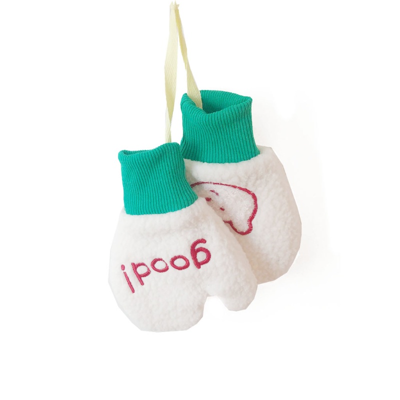 Găng Tay Vải Lông Giữ Ấm Mùa Đông In Họa Tiết Gấu Hoạt Hình