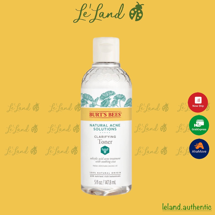 Bill US - Toner Cho Da Dầu Mụn Burt's Bees Natural Solutions Salicylic Acid Acne 145ml - mẫu mới