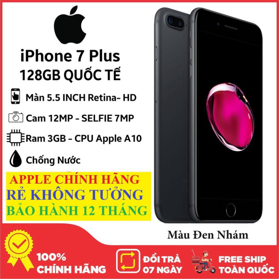 GIÁ TỐT Điện thoại IPHONE 7 PLUS quốc tế 32G xài sim thường máy đẹp mới GIÁ TỐT