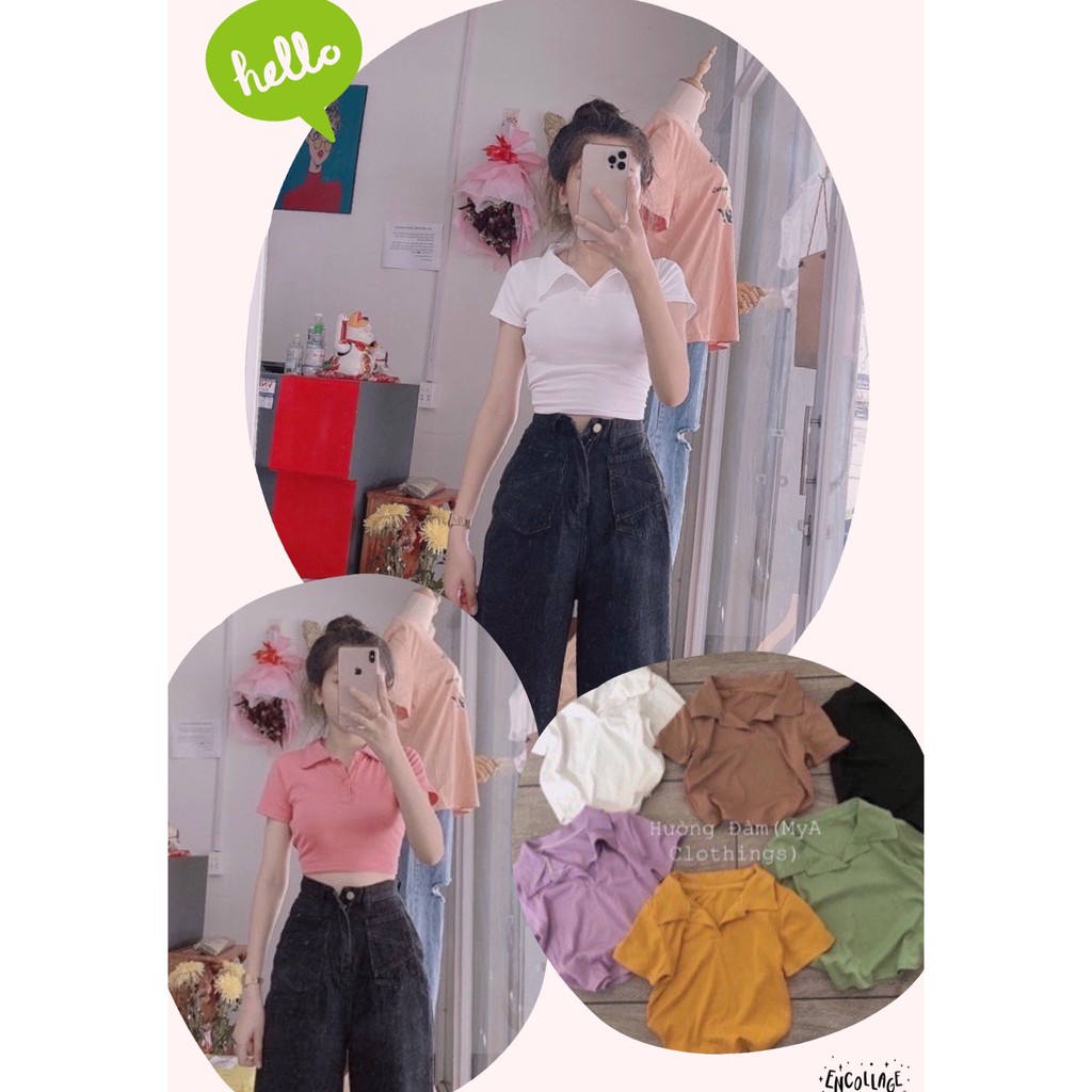 ÁO THUN POLO CROTOP, ÁO THUN NỮ CỔ TRỤ