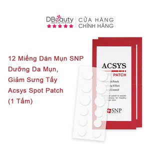 12 miếng dán mụn snp dưỡng da mụn, giảm sưng tấy acsys spot patch