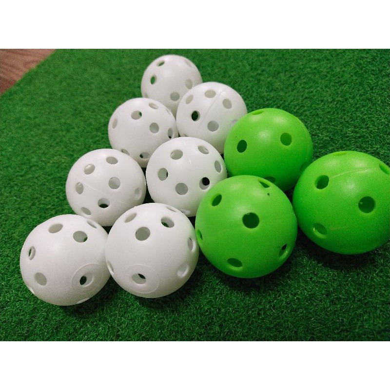 Combo 10 bóng golf nhựa - chuyên để tập Swing trong nhà