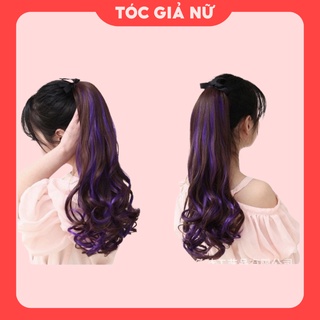 Tóc Giả Buộc Light Tím Cao Cấp