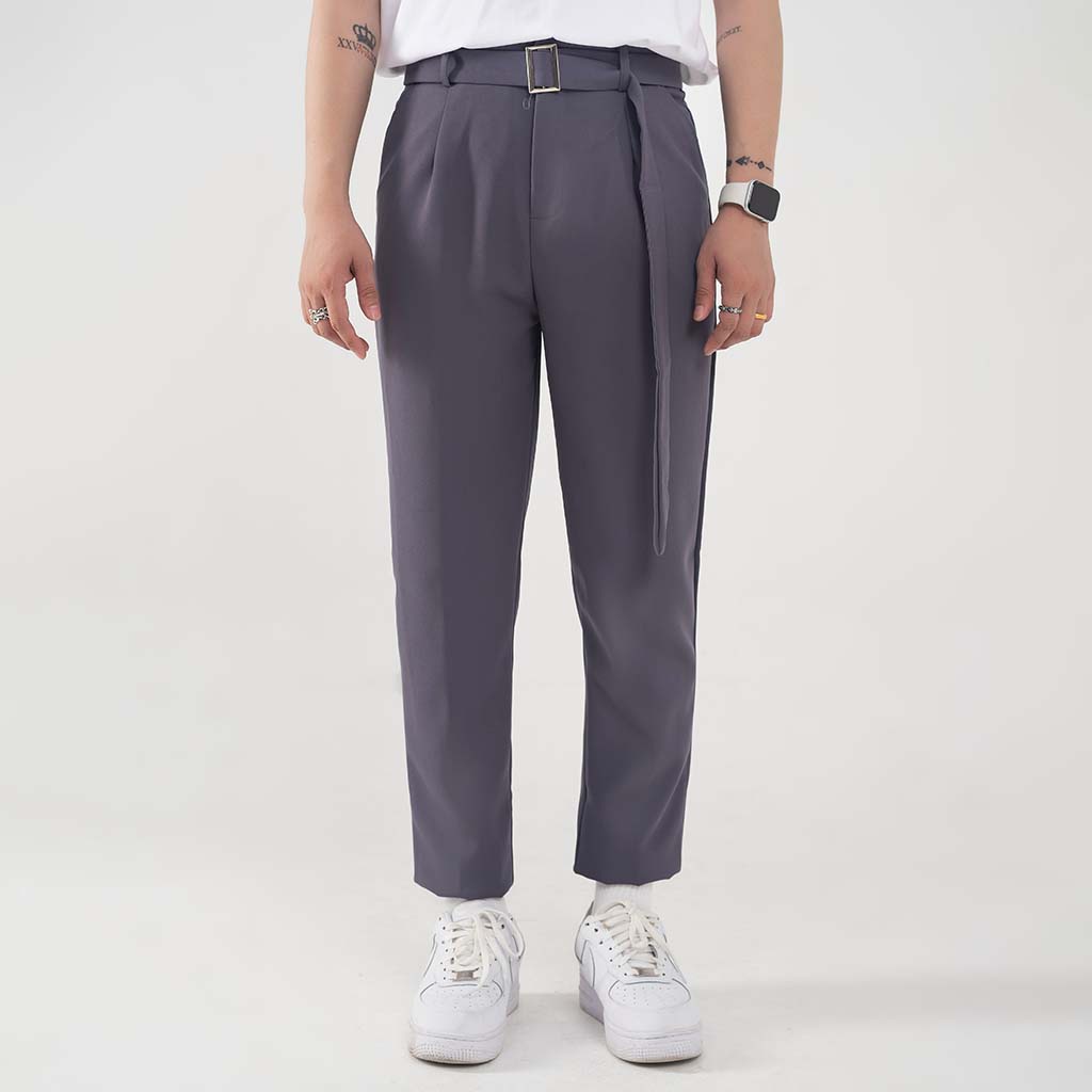 Quần âu cạp cao nam Maltrik Bigsize màu xám thiết kế cạp chun có size lớn cho người béo đến 120kg