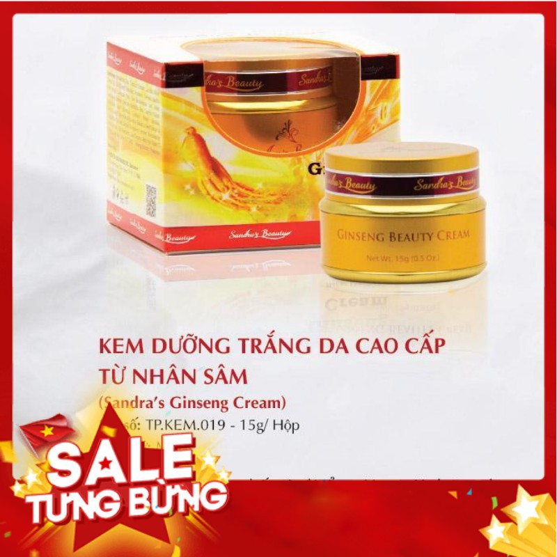 Kem Làm mờ Vết nhăn, Dưỡng Trắng da Từ Nhân Sâm Sandra's Beauty Ginseng Cream