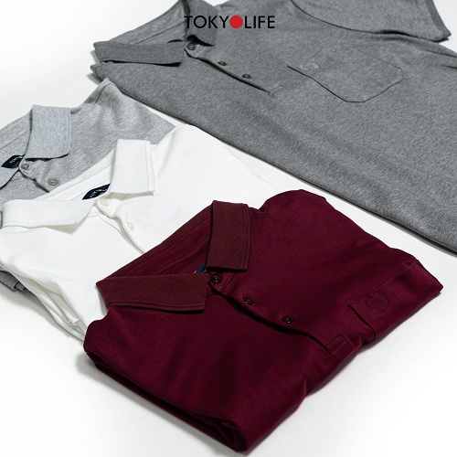 Áo Polo Nam Cotton Cao Cấp, Basic Sang Trọng Lịch Lãm TOKYOLIFE cổ Đức có chân I7POL500G