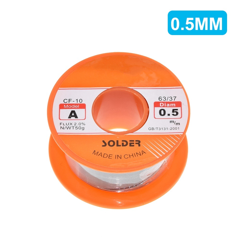 Cuộn dây hàn thiếc 0.6 / 0.8 / 1 / 1.2 / 1.5mm 63 / 37 Flux 2.0% 45 Ft chất lượng cao