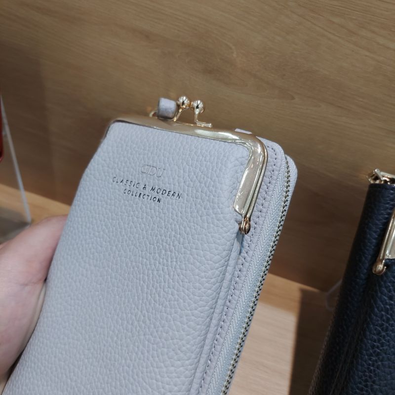 Túi Đựng Điện Thoại Da Mềm Thời Trang Tiện Dụng Nhỏ Gọn Vừa Đt Iphone Samsung Khóa Kéo Zipper Chống Trộm Cidu VN04