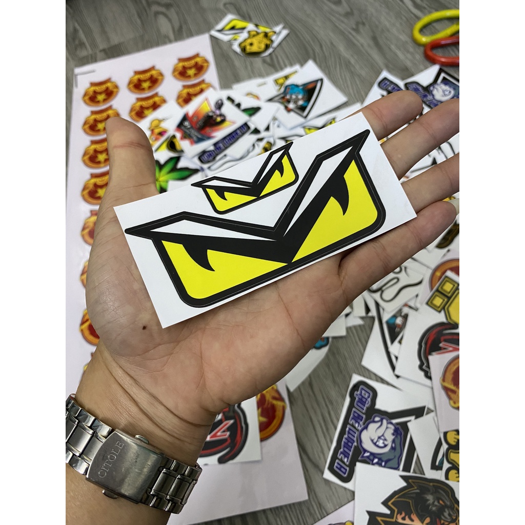 Tem Sticker Đôi mắt - 3Lớp cao cấp chống bong phai màu ! ( giá 1c )