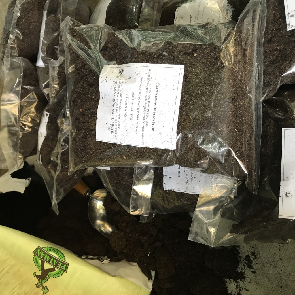 Đất hữu cơ PEATMAN giá thể ươm cây ( 1kg ) gieo hạt hoặc trộn giá thể trồng sen đá cao cấp