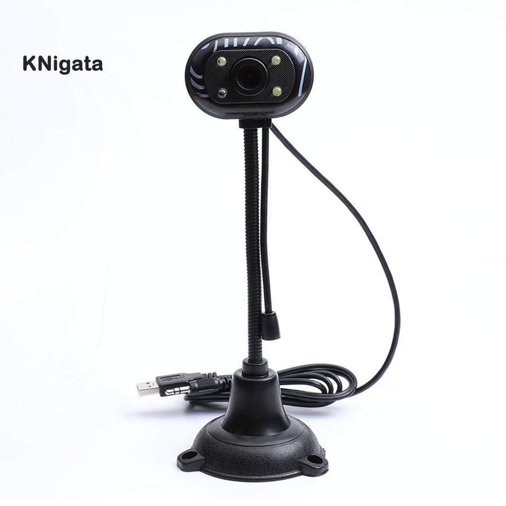 Camera webcam cổng cắm USB 2.0 có thể thu âm ban đêm kèm micro dành cho laptop/ PC