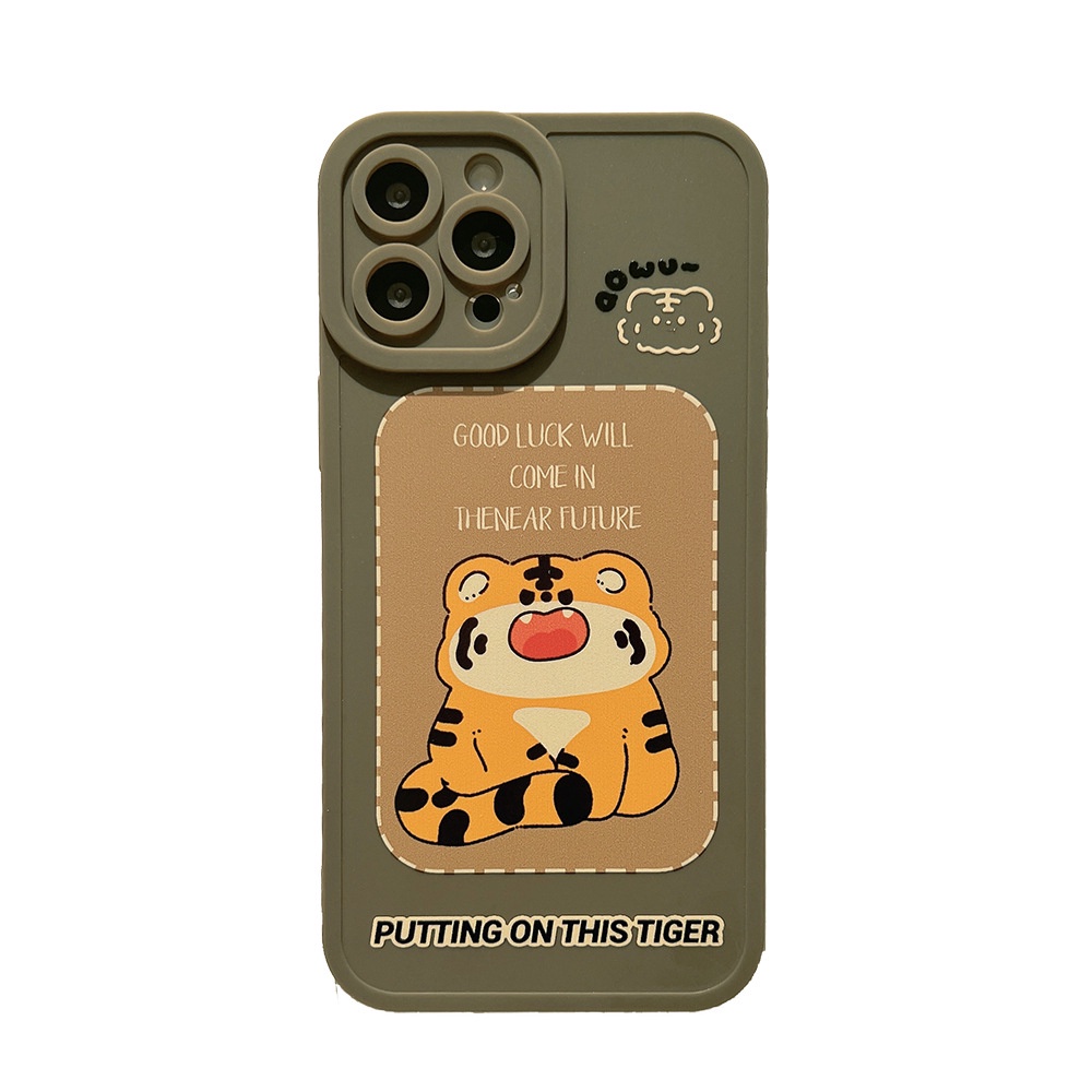 Hoạt Hình Ốp Điện Thoại Silicon Mềm Hình Chú Hổ May Mắn Cho iphone 7 8 plus x xr xs 11 12 13 14 15 mini pro max se 2020