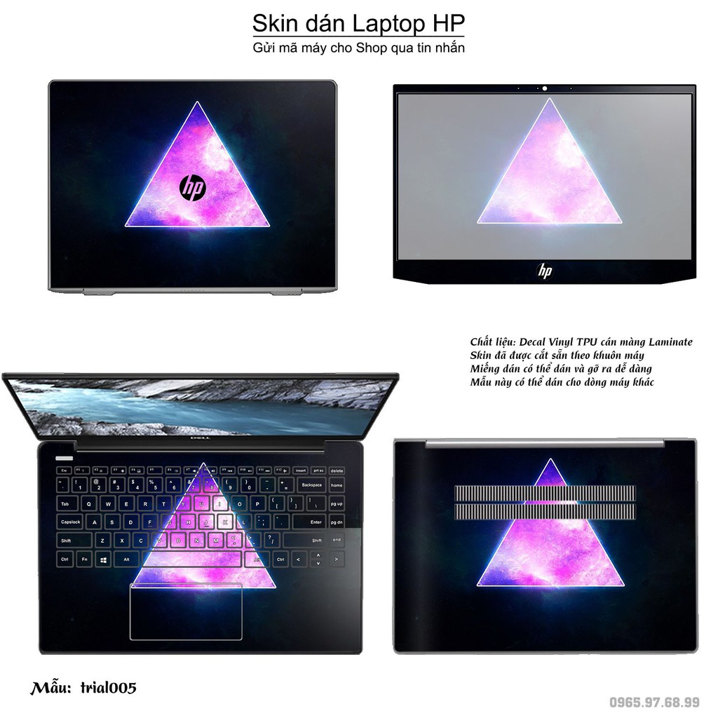 Skin dán Laptop HP in hình Đa giác (inbox mã máy cho Shop)