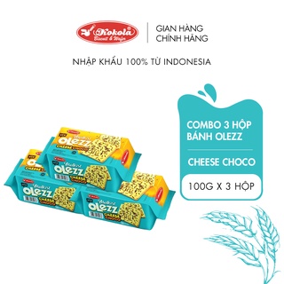 Combo 3 bánh kokola olezz cheese choco gói 100g