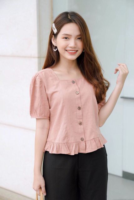 Áo sơ mi nữ kiểu màu vintage