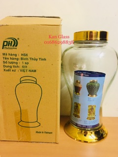 Bình sâm, bình thủy tinh 5 Lít vòi - ko vòi [hàng có sẵn]