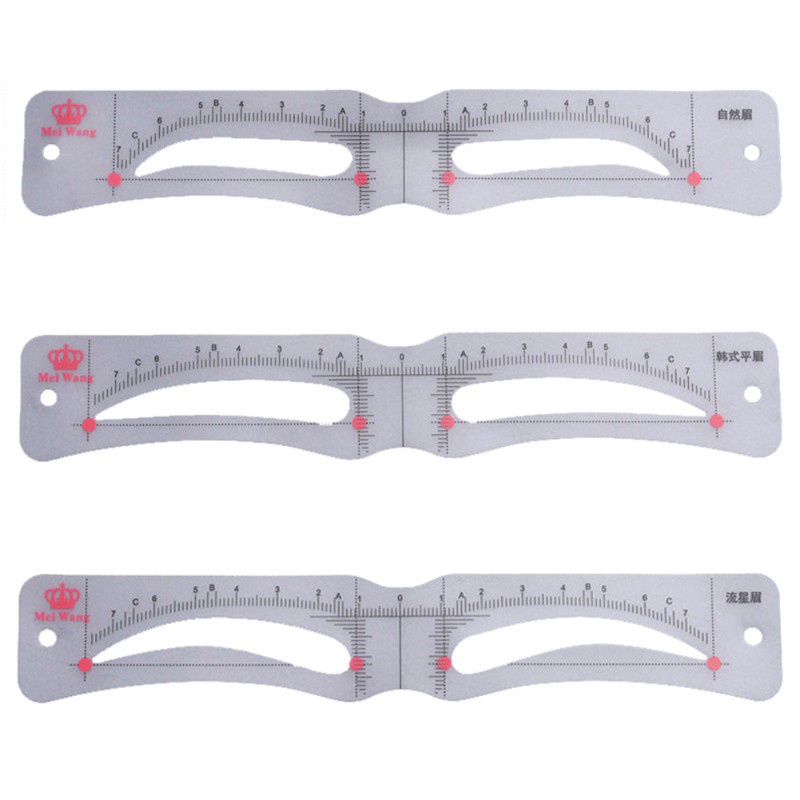 Set 12 Thẻ Khuôn Vẽ Lông Mày Có Thể Tái Sử Dụng Tiện Lợi