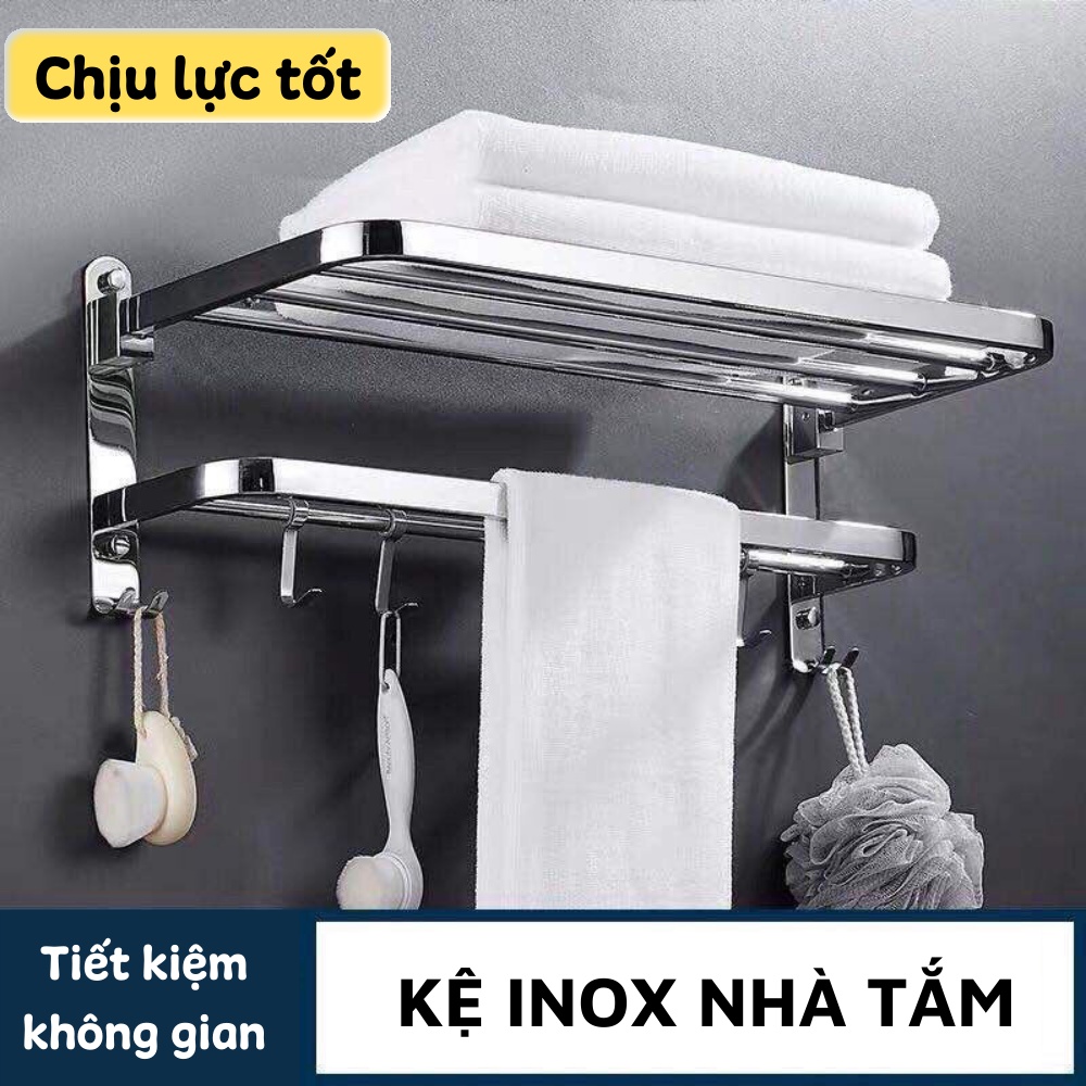 Giá Treo Khăn Nhà Tắm, Kệ Để Đồ Nhà Tắm Inox Không Gỉ Đa Năng Treo Đồ Tiện Lợi THANH XUÂN 98