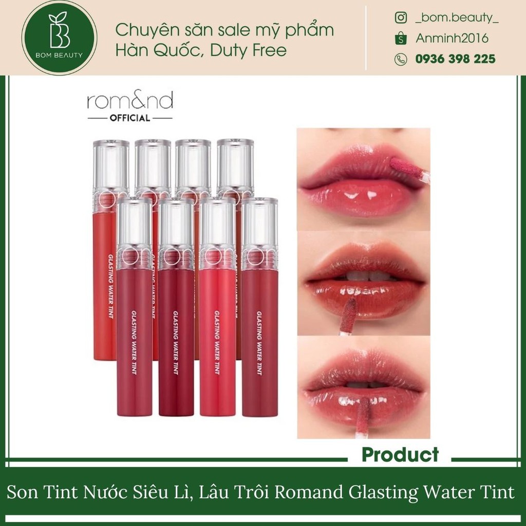 Son Tint Nước Siêu Lì, Lâu Trôi Romand Glasting Water Tint 4g | BigBuy360 - bigbuy360.vn