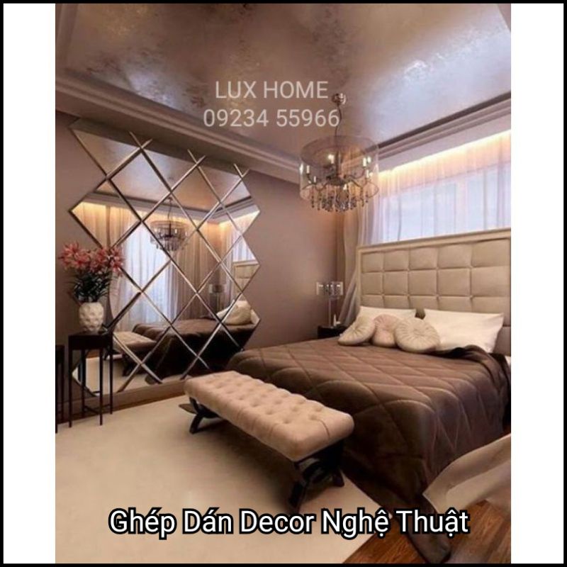 Gương Toàn Thân Ghép Dán Tường 120 x 30 cm LUXHOME, Dán Cánh Tủ, Cửa, Tường Tiện Lợi An Toàn