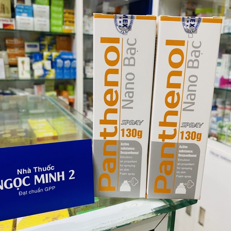 ✅ [Chính Hãng]  Panthenol Nano Bạc Spray (Chai 130g ) Giúp dưỡng da, duy trì độ ẩm cho da, làm giảm rát da
