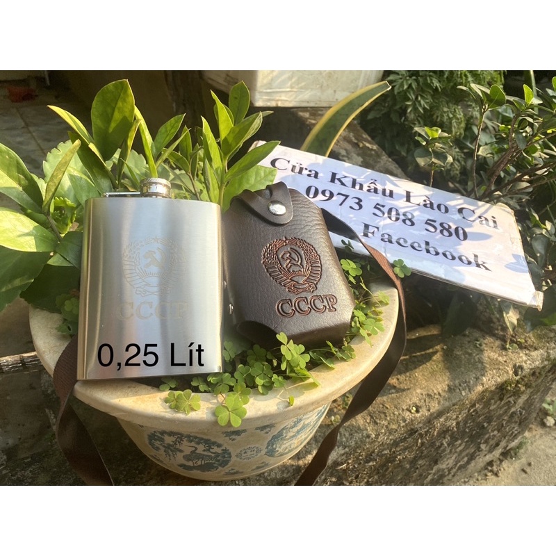 Bình tông inox 304- dung tích 0,25 Lít hàng dày 0,6mm đựng nước đựng riệu