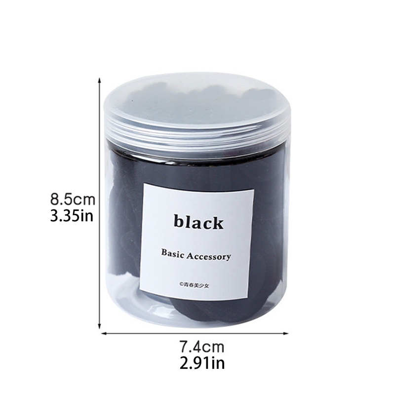 Set 50 Dây Buộc Tóc Cao Su Co Giãn Không Đường May Màu Sắc Gradient