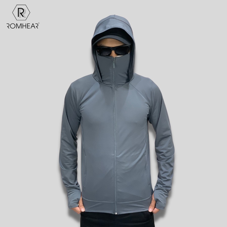 Áo chống nắng nam nữ thời trang thể thao Hàn Quốc thông hơi thoáng mát, che mặt, ngăn tia UV tuyệt đối ANU