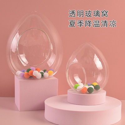 ( ORDER) Nhà ngủ thủy tinh hình trứng cho hamster