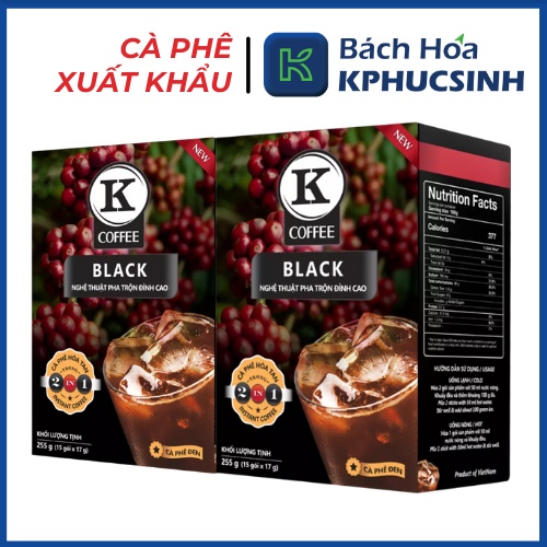 Cà phê nguyên chất hòa tan cà phê đen k black 255g Kphucsinh