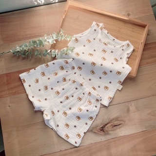 set bộ bé trai bé gái đũi mát