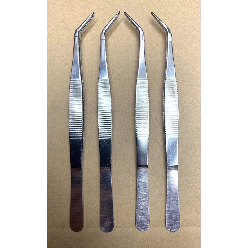 1 nhíp dài 20cm bằng thép không gỉ.