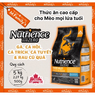 Thức ăn hạt cho mèo nutrience subzero bao 500g thịt gà, cá hồi, cá trích, cá tuyết, cá đại dương, rau củ quả, trái cây
