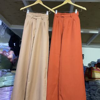 Quần ống rộng eo chun dễ mặc