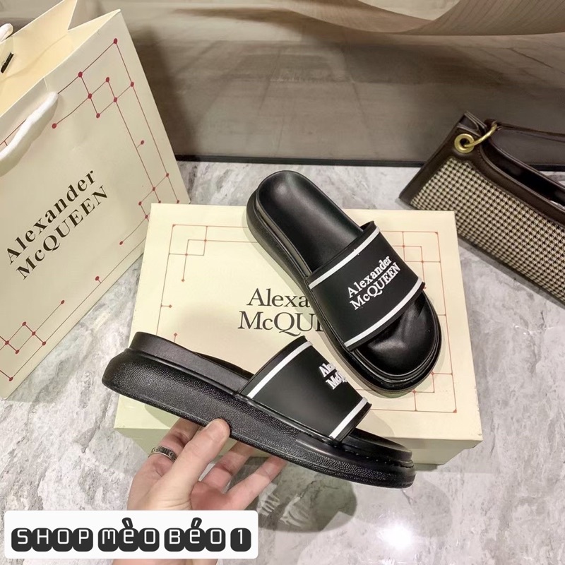 Dép mqueen quai ngang đế đúc fullbox