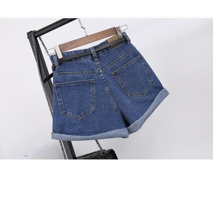 Quần Đùi Jean Cạp Cao Gập Gấu | BigBuy360 - bigbuy360.vn