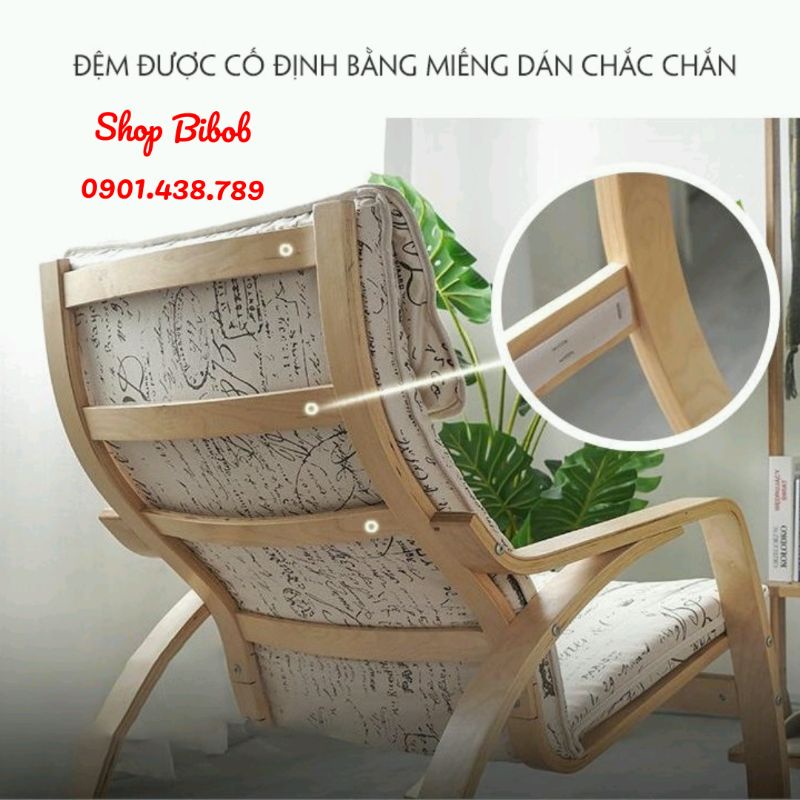 Ghế Thư Giãn Poang Nguyên Bộ Gồm Đôn - Poang Rocking Chair Ikea