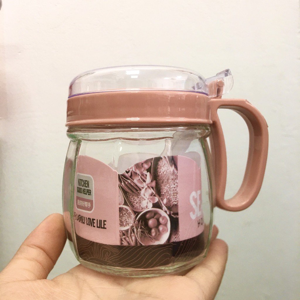 Bộ Hũ Đựng Gia Vị Thủy Tinh TG2302-TG2303 (bộ 2 hũ, 3 hũ+khay)